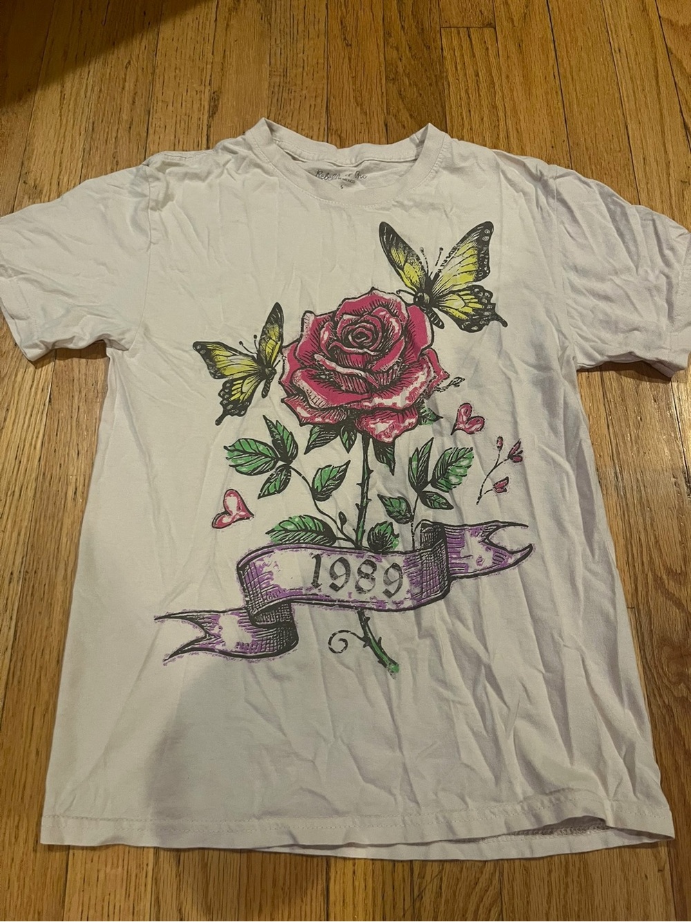 Rebellious One Butterfly Rose Tee Shirt